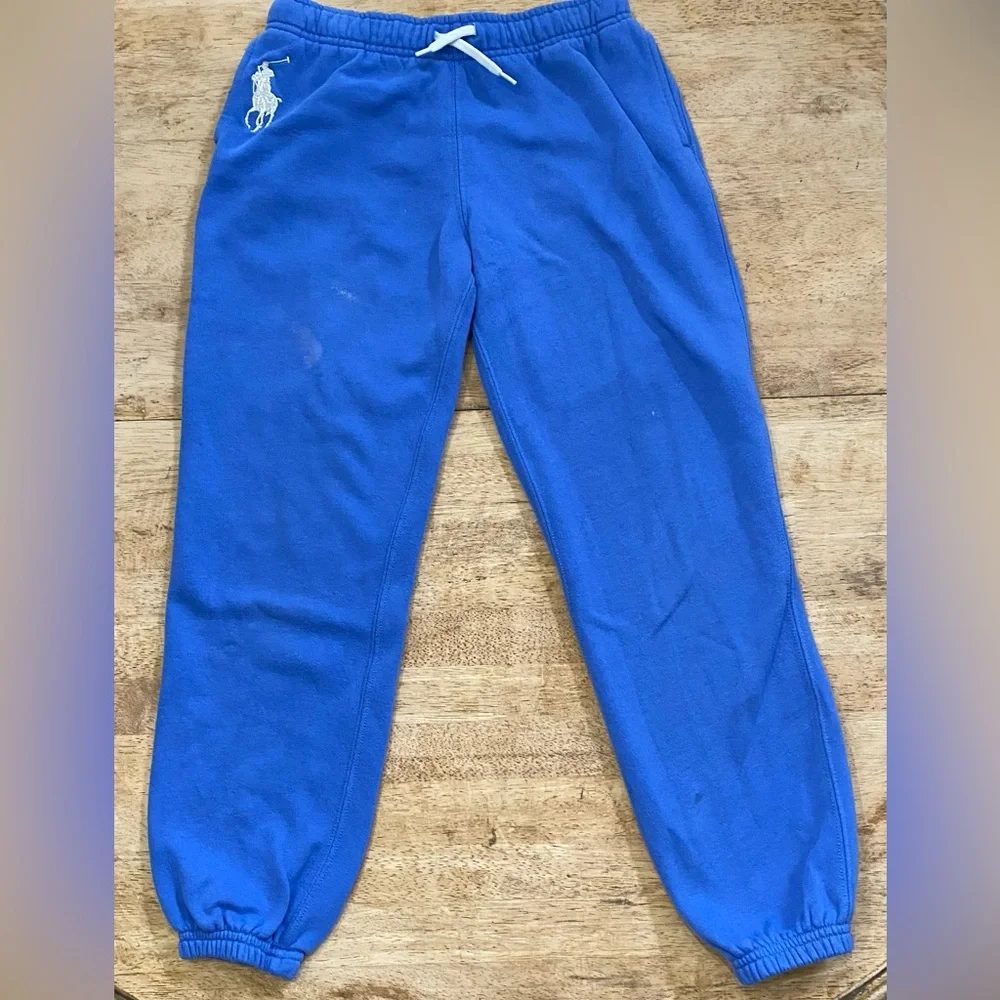 Polo by Ralph Lauren Youth Size Large (12-14)‎ Blue Fleece Big Pony Joggers
